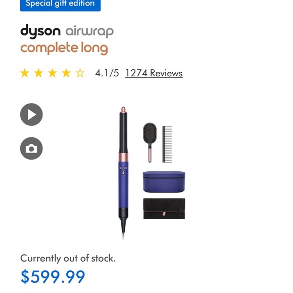 Like New Special Edition Dyson Air Wrap Complete Long Set - Picture 1 of 3